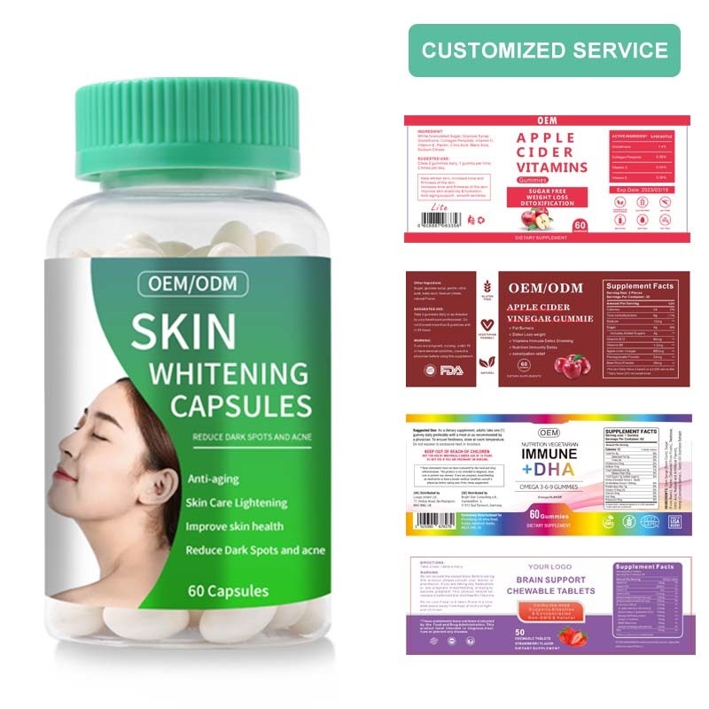 La pelle antinvecchiamento che imbianca il supplemento del glutatione del collagene delle capsule per riduce i punti scuri e l'acne