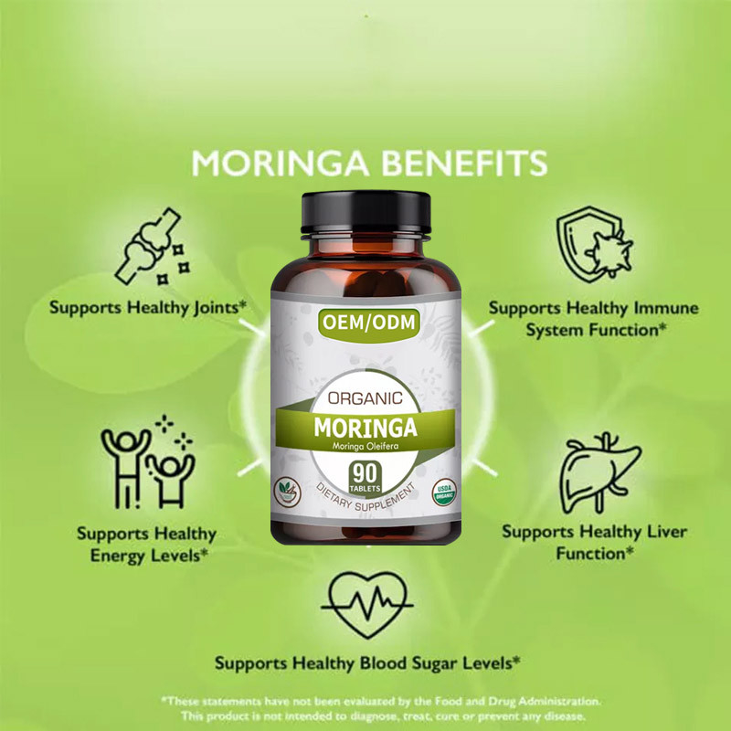 OEM all'ingrosso 1500mg Herbal Slim Capsule Moringa Oleifera compresse per la combustione dei grassi