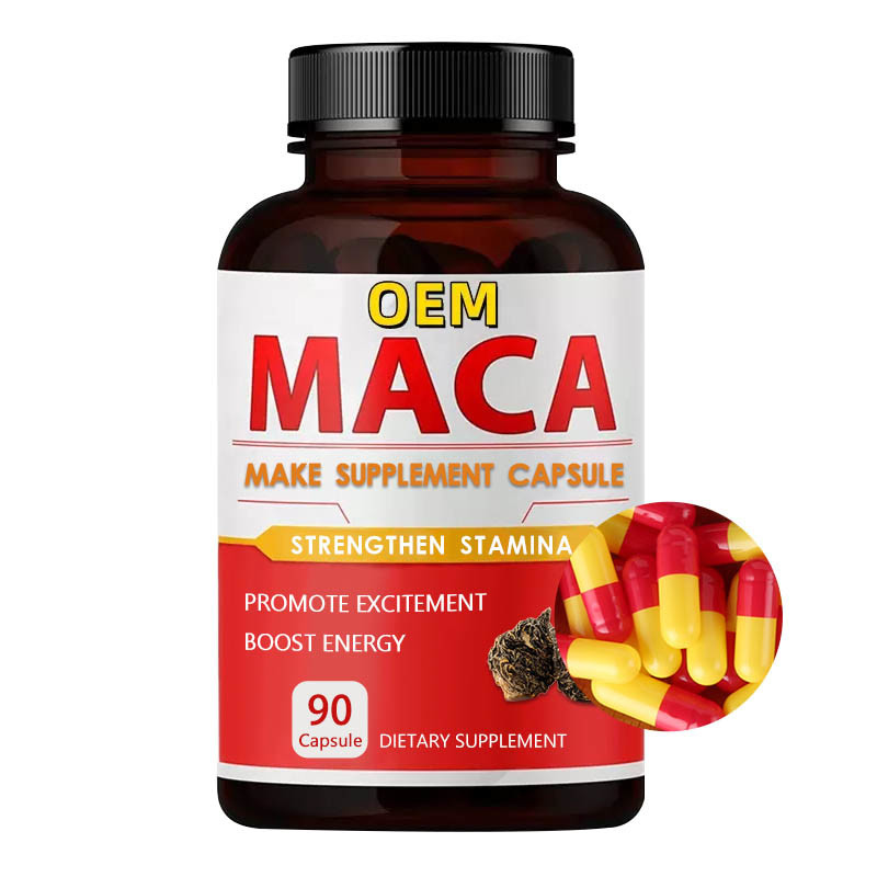 OEM Private Label Aphrodisiac Supplemento di radice di maca nera Capsule di maca biologiche per uomini