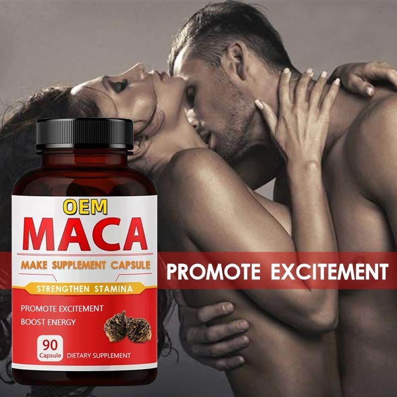 OEM Private Label Aphrodisiac Supplemento di radice di maca nera Capsule di maca biologiche per uomini