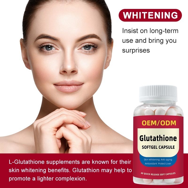 OEM Private Label Vitamina C 1500mg L-glutatione compresse per sbiancamento della pelle Softgel