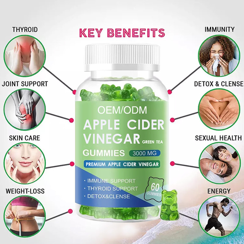 Oem Apple Cider Gummies Vegan Organic Keto Bhb Caramelle all'aceto di sidro di mele dimagranti per la perdita di peso