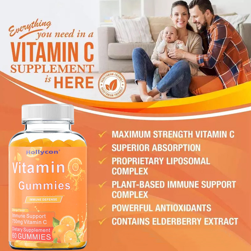 750mg Colleen Fitzpatrick Gummies per il supporto immune degli adulti con l'arancia libera del glutine delle vitamine di B