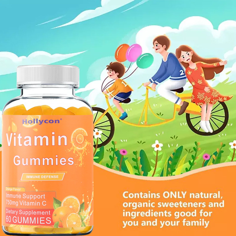 750mg Colleen Fitzpatrick Gummies per il supporto immune degli adulti con l'arancia libera del glutine delle vitamine di B