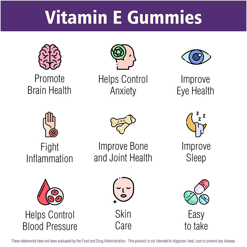 Il sapore su ordinazione completa la salute dell'osso della vitamina la E Gummies dell'OEM ed il supporto immune Gummies