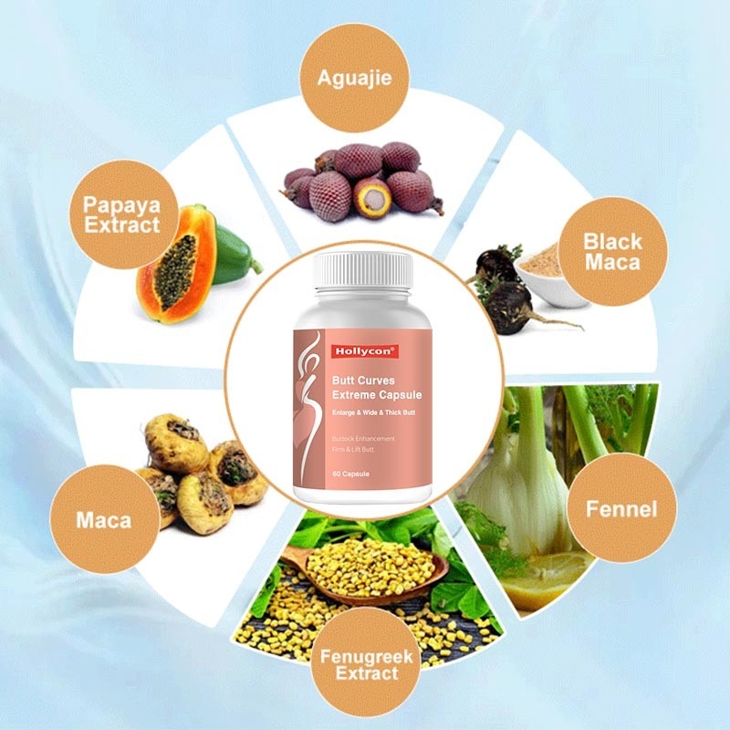 Più grande più grande ripetitore curvo veloce di estremità di Glutes dell'ingrediente di estremità dell'ingrandimento dell'anca di erbe delle capsule per le donne