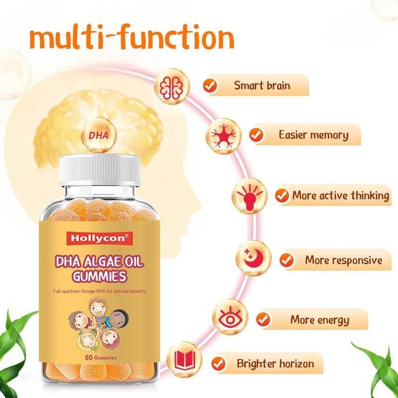 Le ALGHE di nutrizione DHA lubrificano le pillole dell'olio di fegato di merluzzo di Gummies EPA DHA gommose per i bambini adulti