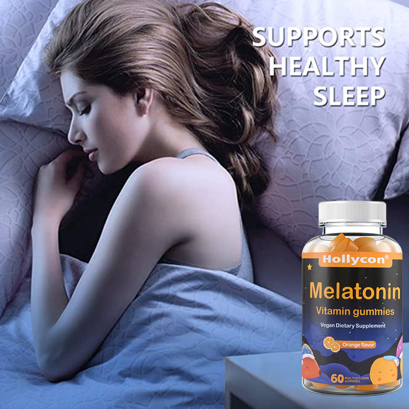 Il COA completa il sonno di sostegno dell'OEM si rilassa la vitamina arancio Gummies della melatonina di sapore