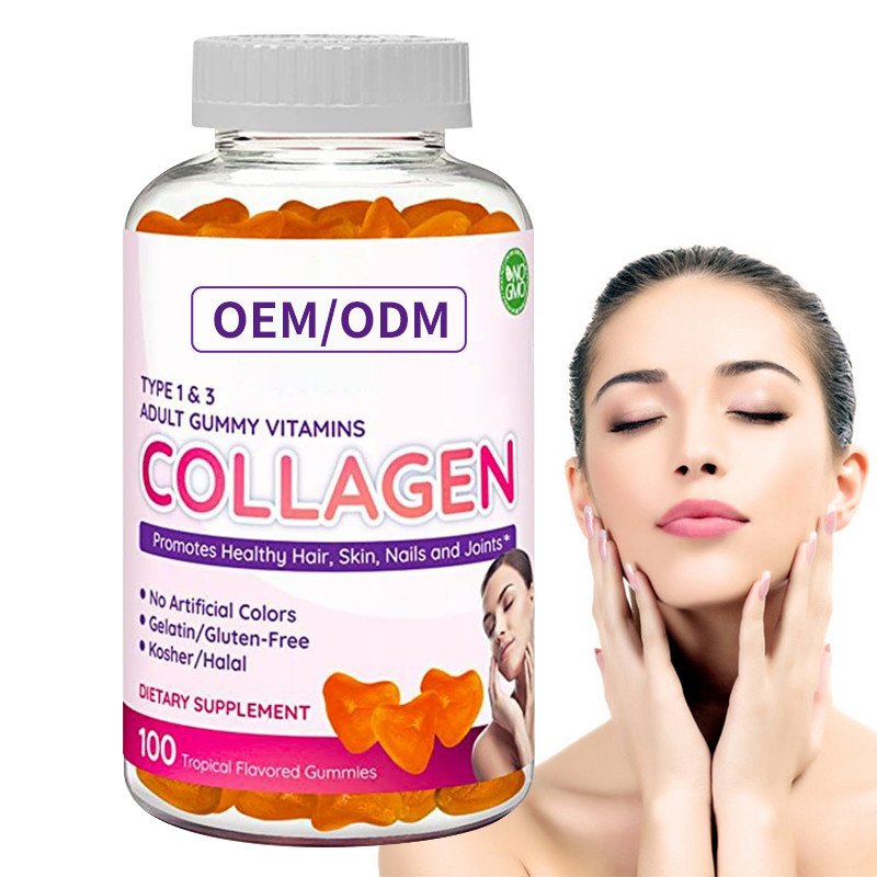 La pelle della COMUNITÀ EUROPEA For Hair della vitamina dello zinco della biotina di Gummies 2500mcg del collagene del ODM ed inchioda la crescita dei capelli