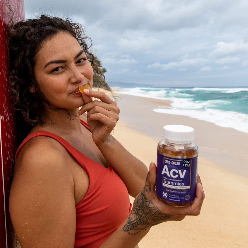 Aceto di sidro organico di Apple di perdita di peso di sostegno del ACV Gummies del ODM B12 500mg