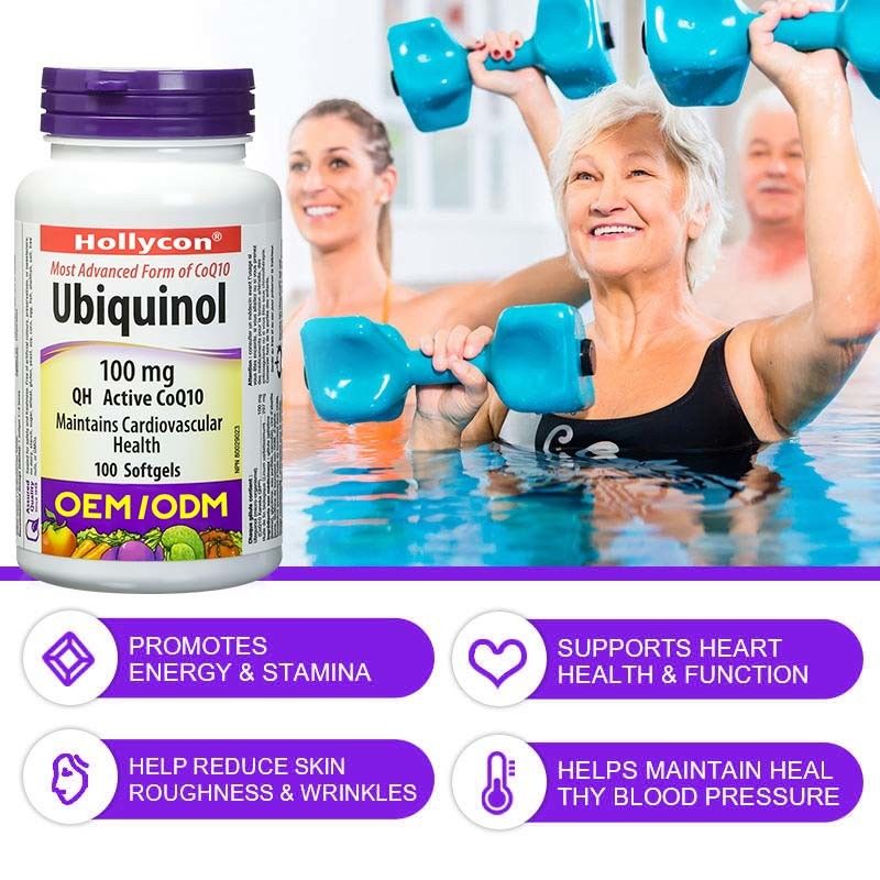 Il coenzima cardiovascolare Q10 Softgel di salute la C Ubiquinol di sostegno di supplemento di sanità dell'OEM incapsula per cuore sano Q10