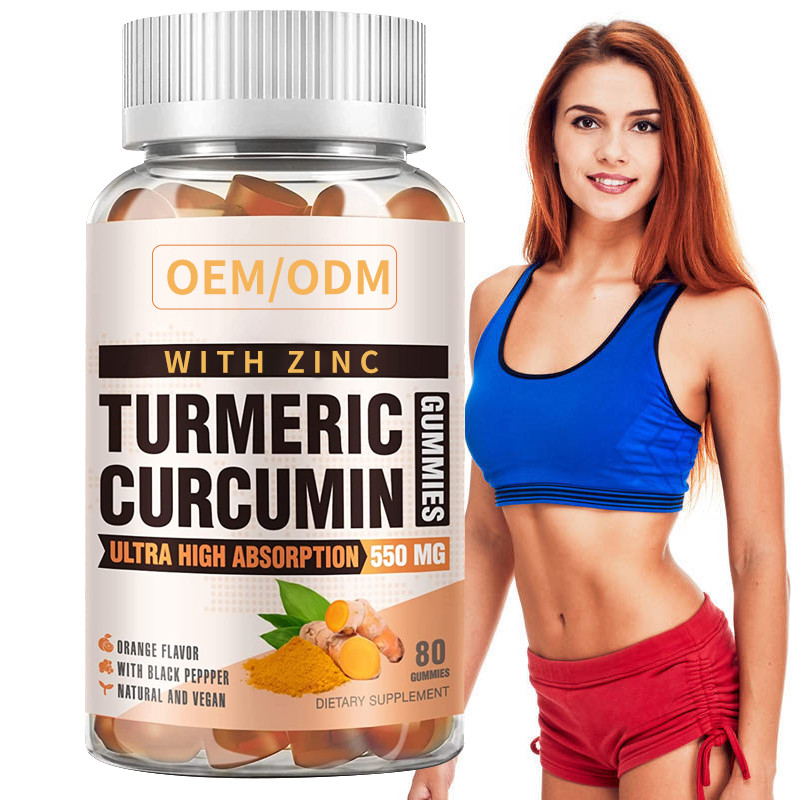 Curcuma 60PCS e Ginger With Black Pepper Supplement per la curcuma immune Ginger Gummies di sostegno