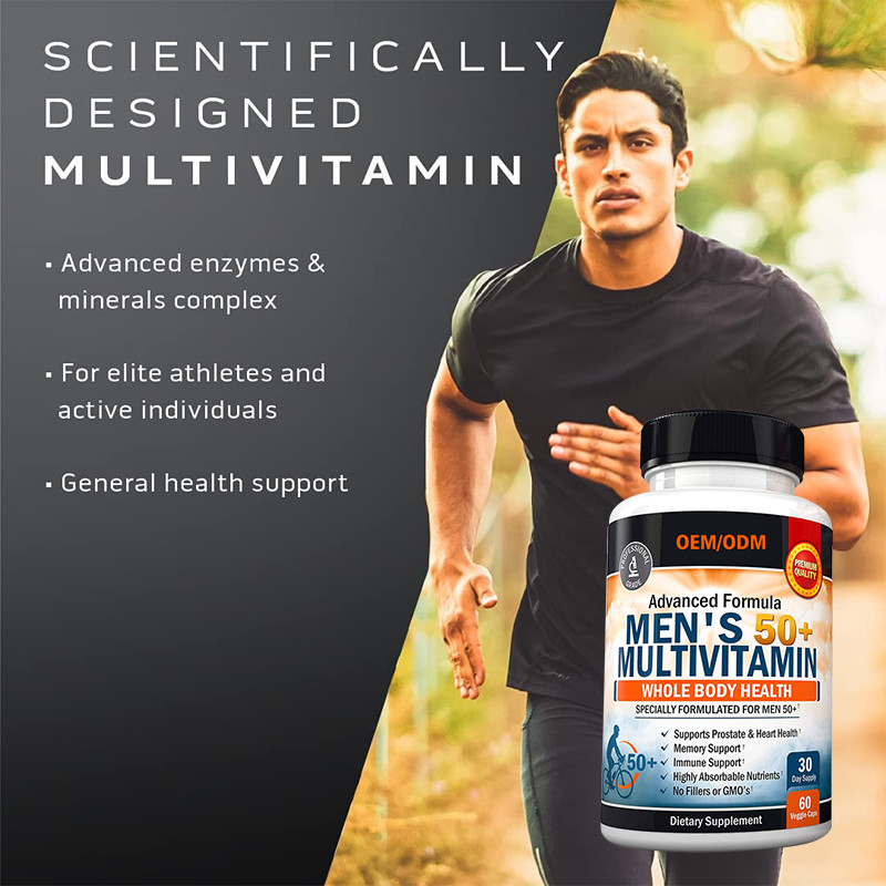 Il multivitaminico degli uomini su ordinazione di sapore per le capsule del multivitaminico del magnesio del calcio dello zinco di prestazione del fuoco di energia