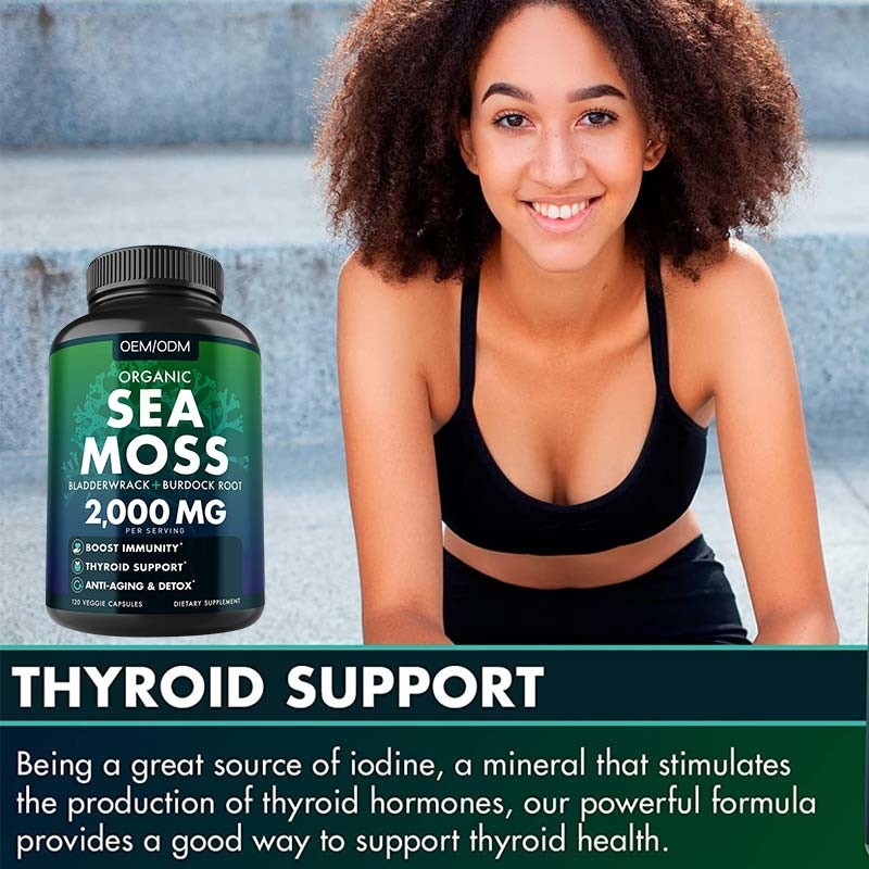 Mare OMG Moss Raw di Moss Capsules Wildcrafted Non del mare organico Unflavored 60 pillole libere di Seamoss del glutine
