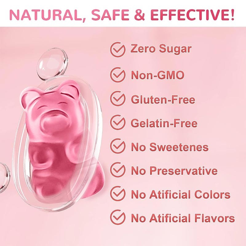 Gummies vitaminici alla biotina rossa per camere bianche OEM 30 porzioni per contenitore Produzione non inquinante