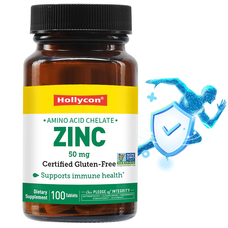 OEM & ODM Private Label Zinc 50mg Amino Acid Chelate Tablette 100ct Certificate Gluten Free