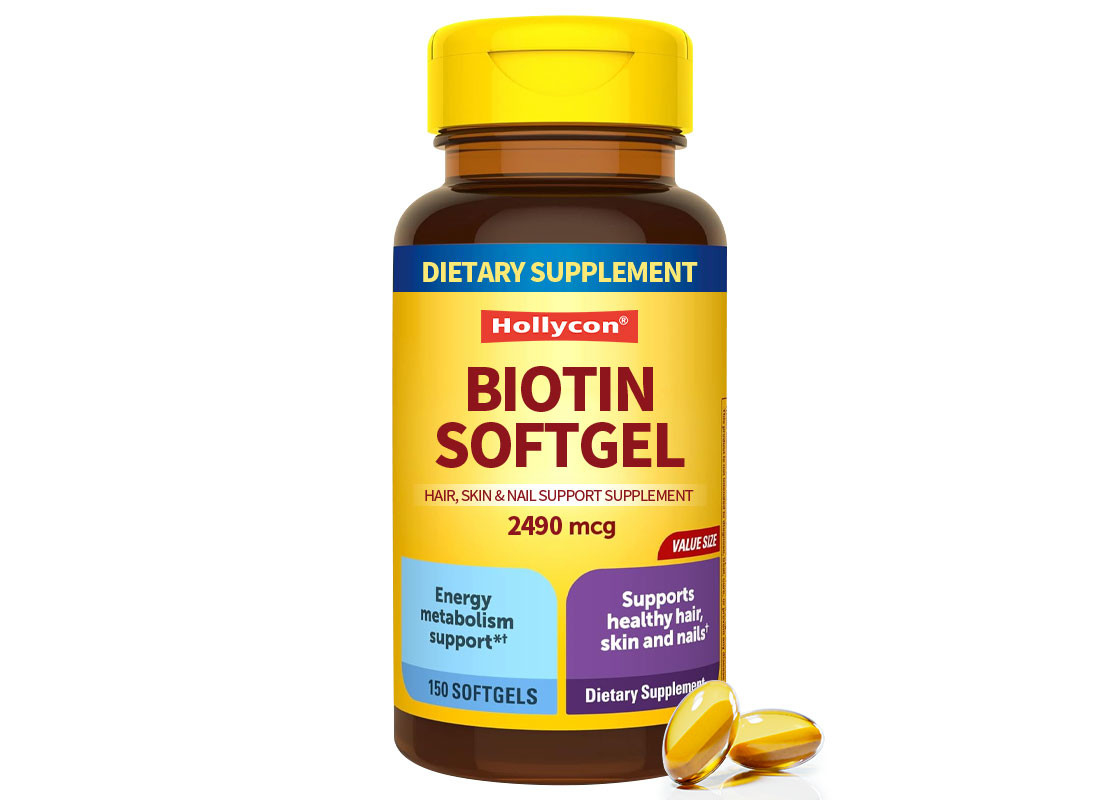 Biotina Softgels 150PCS supporto per capelli sani supporto per le unghie pelle integratore alimentare