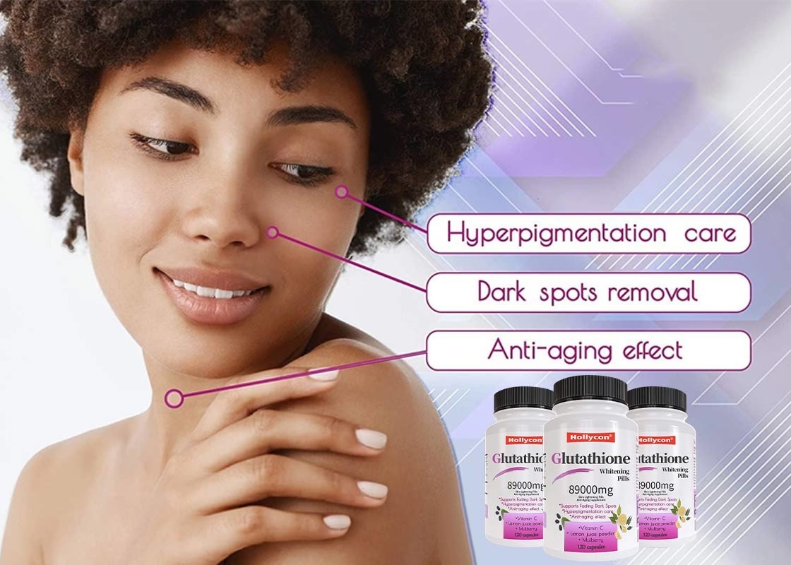 OEM Glutatione pillole sbiancanti aiutano a nutrire la pelle e alleggerisce tono integratore anti-invecchiamento