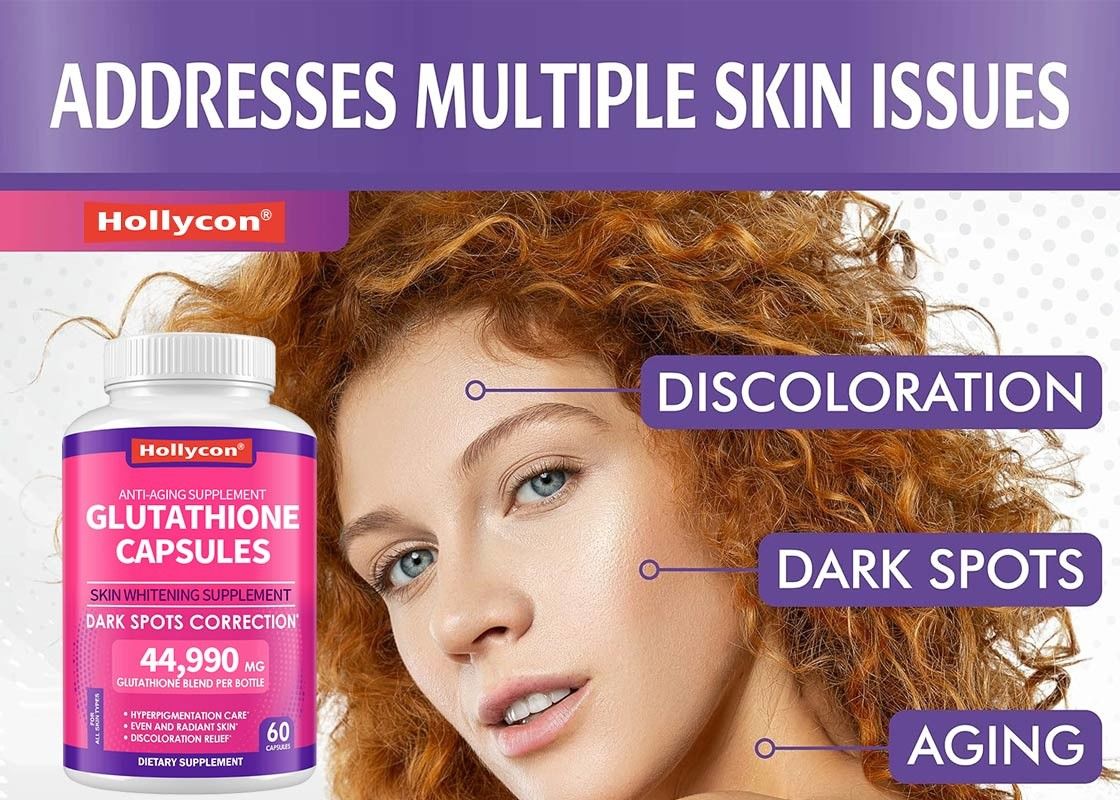 OEM Glutatione Capsule aiutano a tonificare la pelle Pille sbiancanti anti-invecchiamento integratore