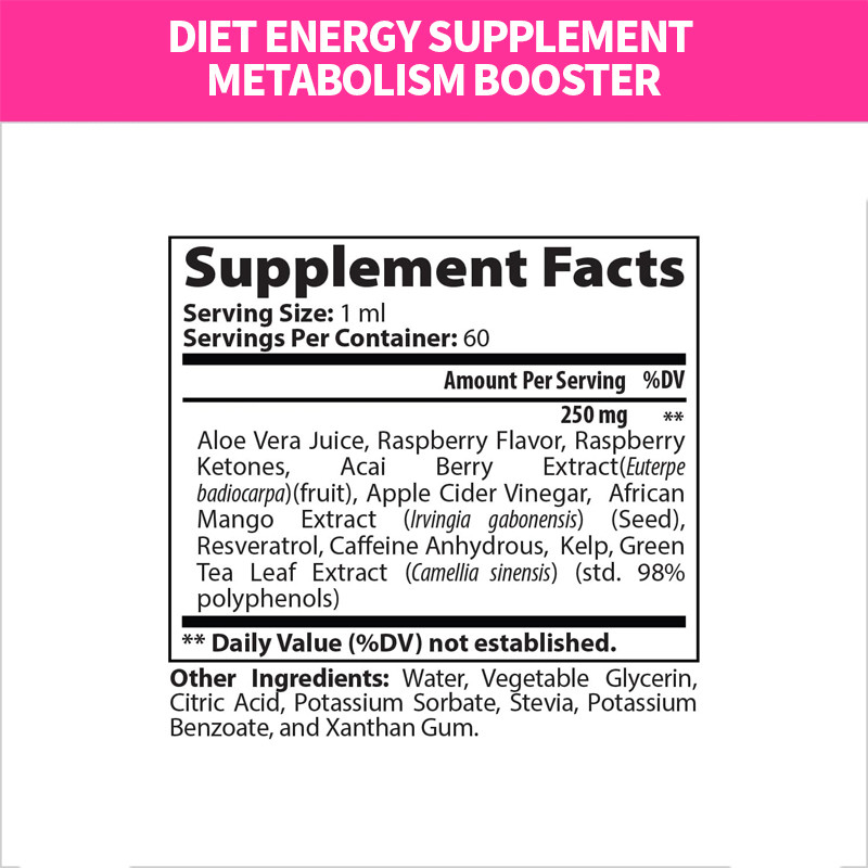 Perdita di peso Perfetto Keto Frambozzo Cetone Gocce Soppressione dell' Appetito Bruciatore di grassi Per Uomini E Donne Supplemento energetico dietetico