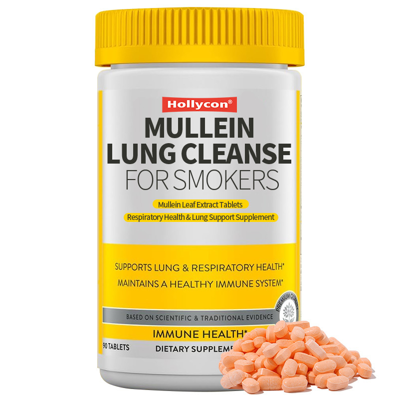 Pulizzatore polmonare per fumatori Estrato di foglie di mullein compresse Salute respiratoria e supporto polmonare