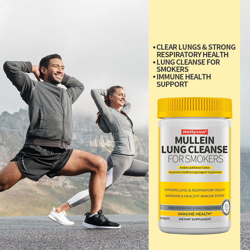 Pulizzatore polmonare per fumatori Estrato di foglie di mullein compresse Salute respiratoria e supporto polmonare