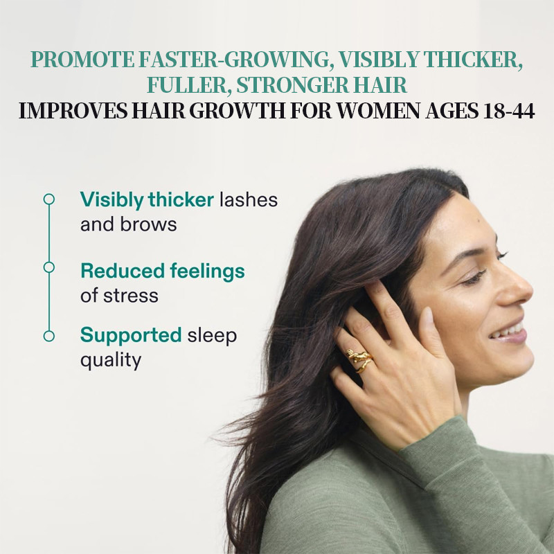 Personalizzare i supplementi di crescita dei capelli per donne di età compresa tra i 18 e i 44 anni per capelli visibilmente più spessi e più forti Capsule per capelli per donne