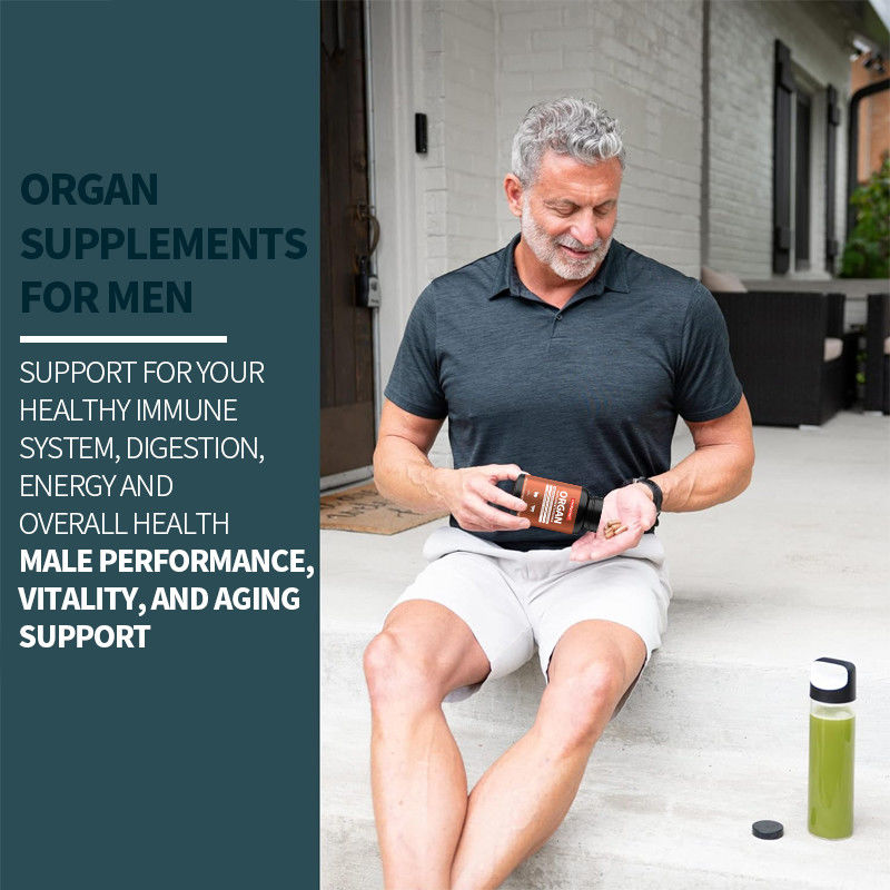 Supplementi di organi per gli uomini Complesso di organi alimentati con erba e selvatici Capsule di supporto alla prostata Supplementi di prestazioni maschili