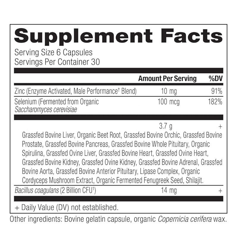 Supplementi di organi per gli uomini Complesso di organi alimentati con erba e selvatici Capsule di supporto alla prostata Supplementi di prestazioni maschili