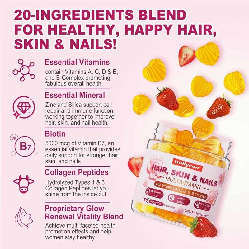 OEM & ODM Supporto gomma Ingredienti naturali per le donne Multivitaminici Gomme senza zucchero