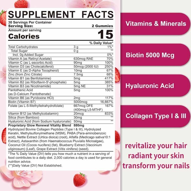 OEM & ODM Supporto gomma Ingredienti naturali per le donne Multivitaminici Gomme senza zucchero
