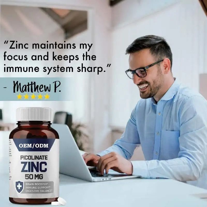 OEM Picolinato di zinco 30 mg Supplemento ben assorbito per la crescita della funzione immunitaria Capsule