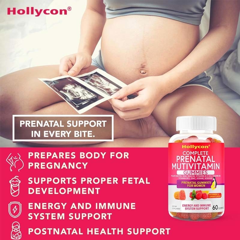 OEM DHA Folato Vitamina B C D Per il supporto fetale e neurale Gravidanza gomme prenatali