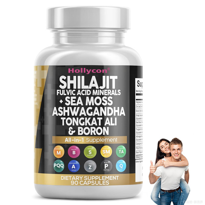 OEM Ashwagandha Tongkat Ali Borone Magnesio Per Uomini Fulvic Acid Shilajit Capsule