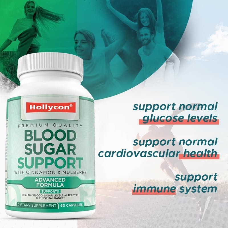 OEM Supplemento di supporto per lo zucchero nel sangue normale Cannella Melone amaro Mulberry Zinco Biotina Vitamina Supplemento a base di erbe