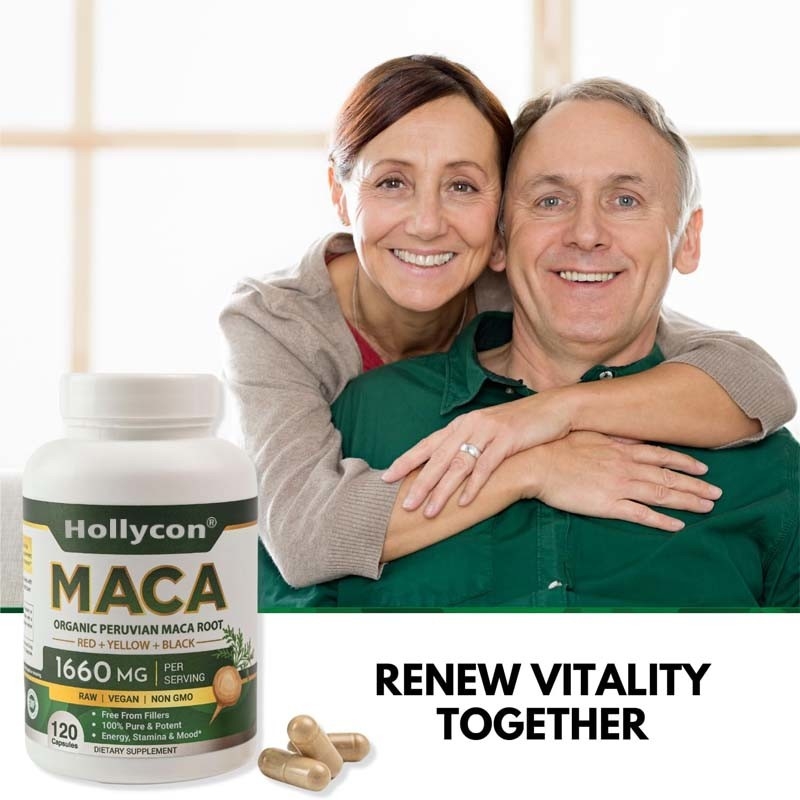 OEM Equilibrio ormonale Capsule di radice di maca organiche per donne e uomini Capsule di radice di maca