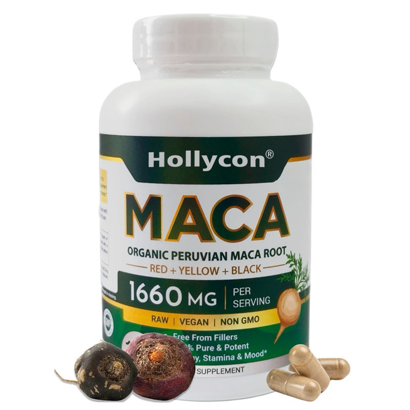 OEM Equilibrio ormonale Capsule di radice di maca organiche per donne e uomini Capsule di radice di maca