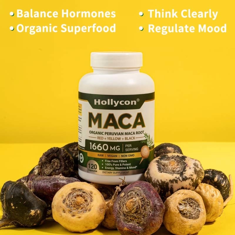 OEM Equilibrio ormonale Capsule di radice di maca organiche per donne e uomini Capsule di radice di maca