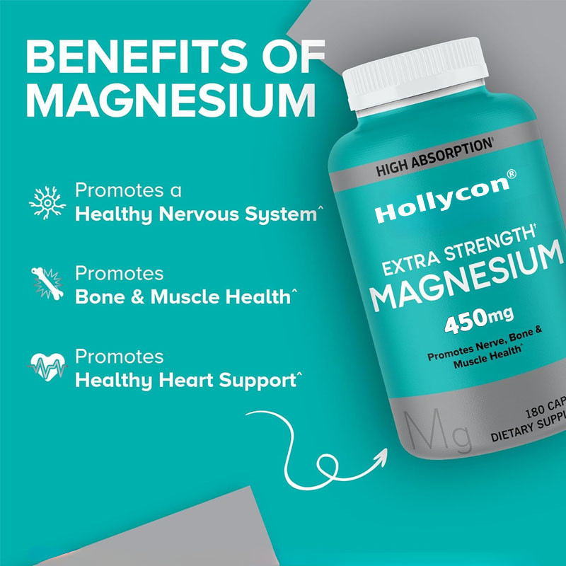 OEM Alto assorbimento Salute muscolare ossea Magnesio dietetico per adulti Capsule di magnesio
