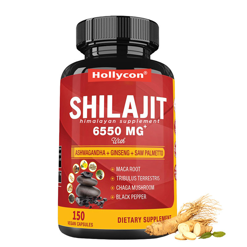 Supplemento di Shilajit dell'Himalaya Supporta energia e sistema immunitario Combinato Ashwagandha Ginseng Saw Palmetto Maca