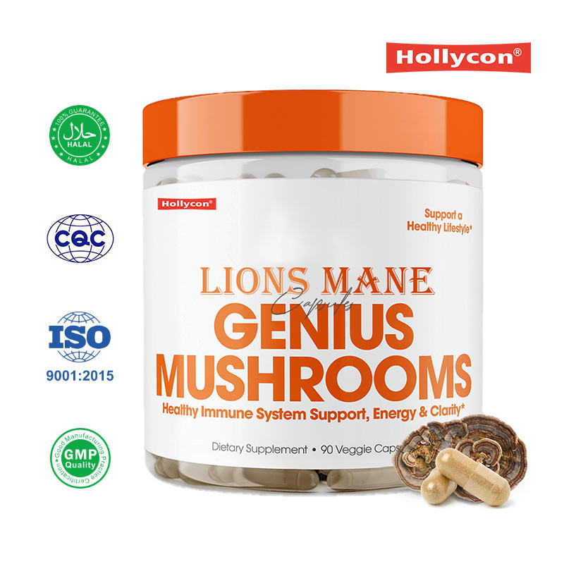 Produttore Supplemento di funghi Capsule di criniera di leone Aiutano il fegato Reni Memoria Supporto immunitario