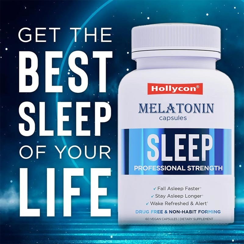 Fornitore Capsule di melatonina Aiuti al sonno per adulti Promuovono l'integrazione del sonno con glicinato di magnesio