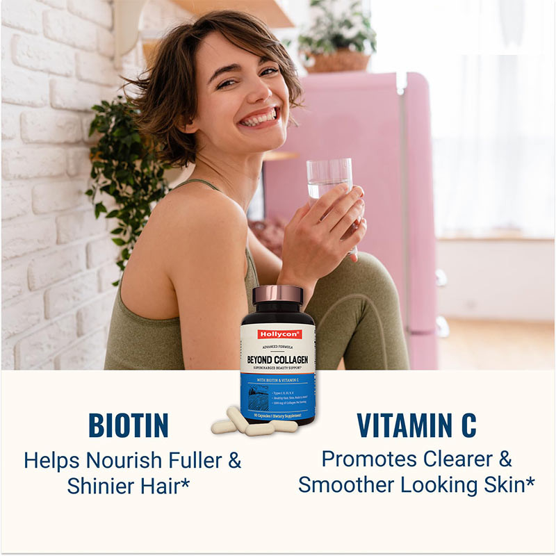Capsule multi collagene tipi I II III V X Supplemento vitaminico per capelli pelle unghie