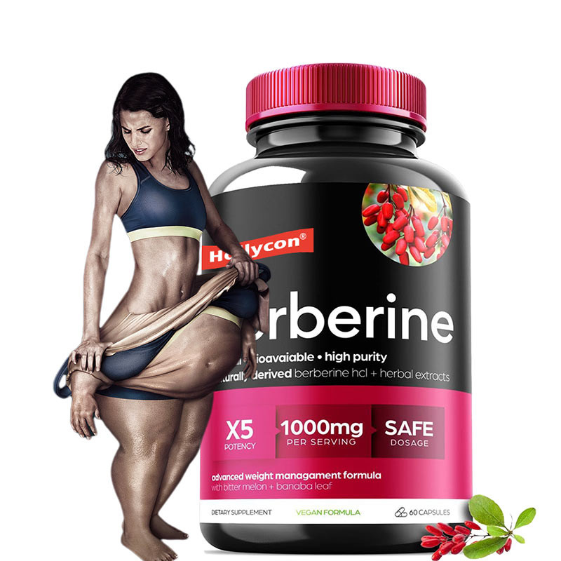 OEM Berberina Capsule Berberina HCL Suppressore dell' appetito Supplemento dimagrante Pillole per la perdita di peso