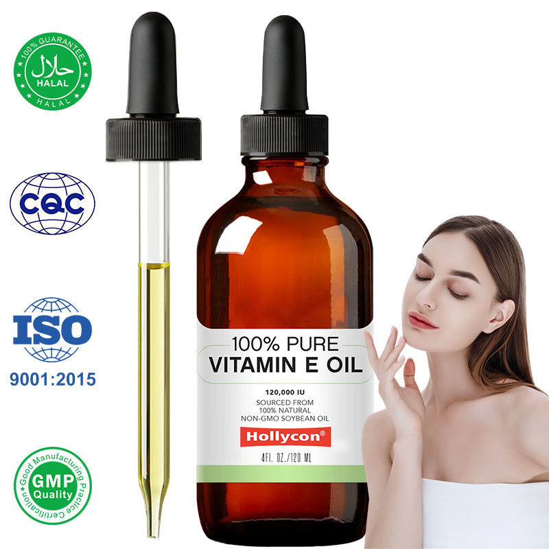 OEM Gocce di olio di vitamina E pura al 100% per ringiovanimento della pelle e prevenzione delle cicatrici