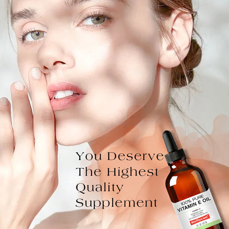 OEM Gocce di olio di vitamina E pura al 100% per ringiovanimento della pelle e prevenzione delle cicatrici