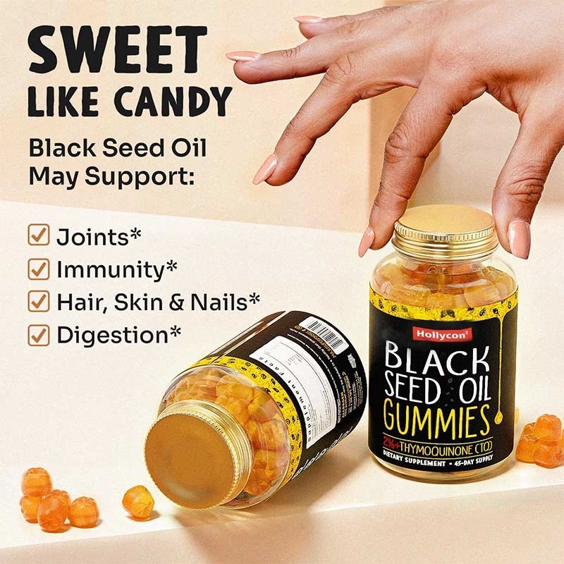 OEM gomma di olio di semi neri per articolazioni supporto 500mg gomma di olio di semi neri