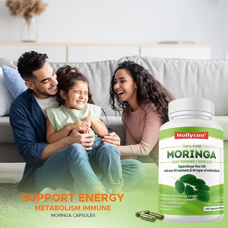 Moringa Capsule Moringa polvere Moringa organica Foglia di Moringa Supporto del metabolismo energetico Immunità Fabbrica