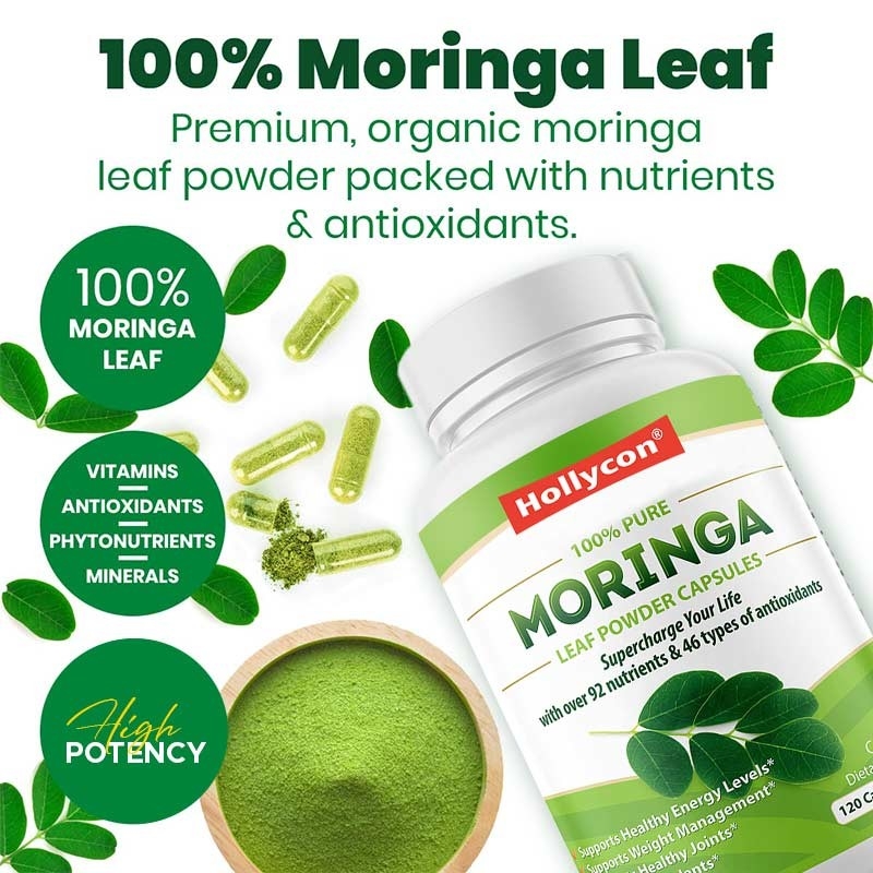 Moringa Capsule Moringa polvere Moringa organica Foglia di Moringa Supporto del metabolismo energetico Immunità Fabbrica