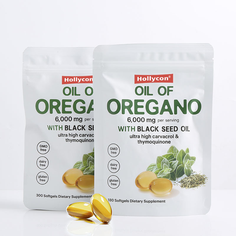 Olio di Oregano Biologico Softgels 6000mg Olio di Oregano Softgels Per il Supporto Immunitario